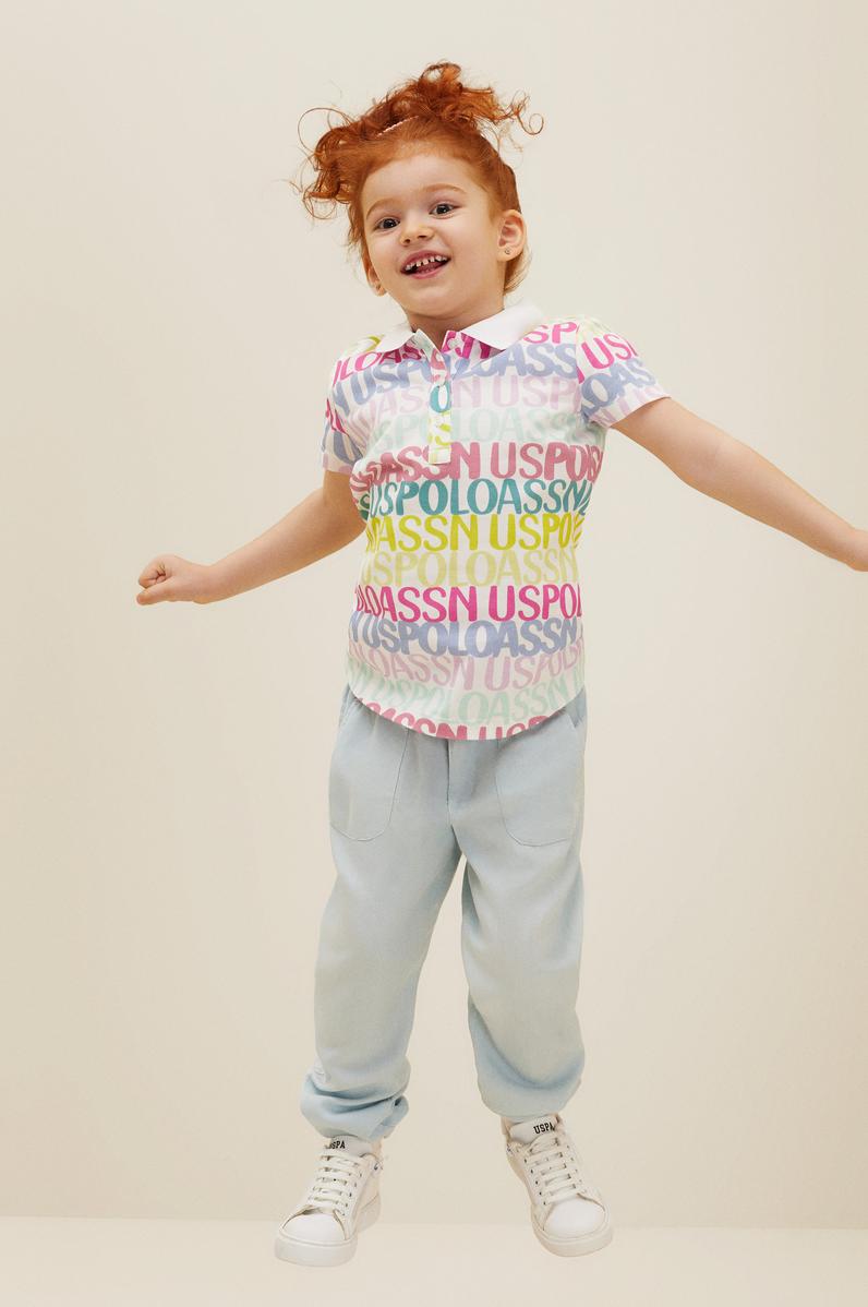 Kız Çocuk Su Yeşili Kanvas Pantolon