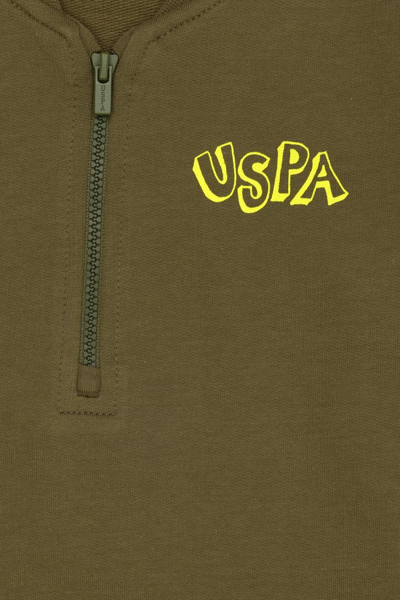 Çocuk Haki Bisiklet Yaka Sweatshirt - 50274242015