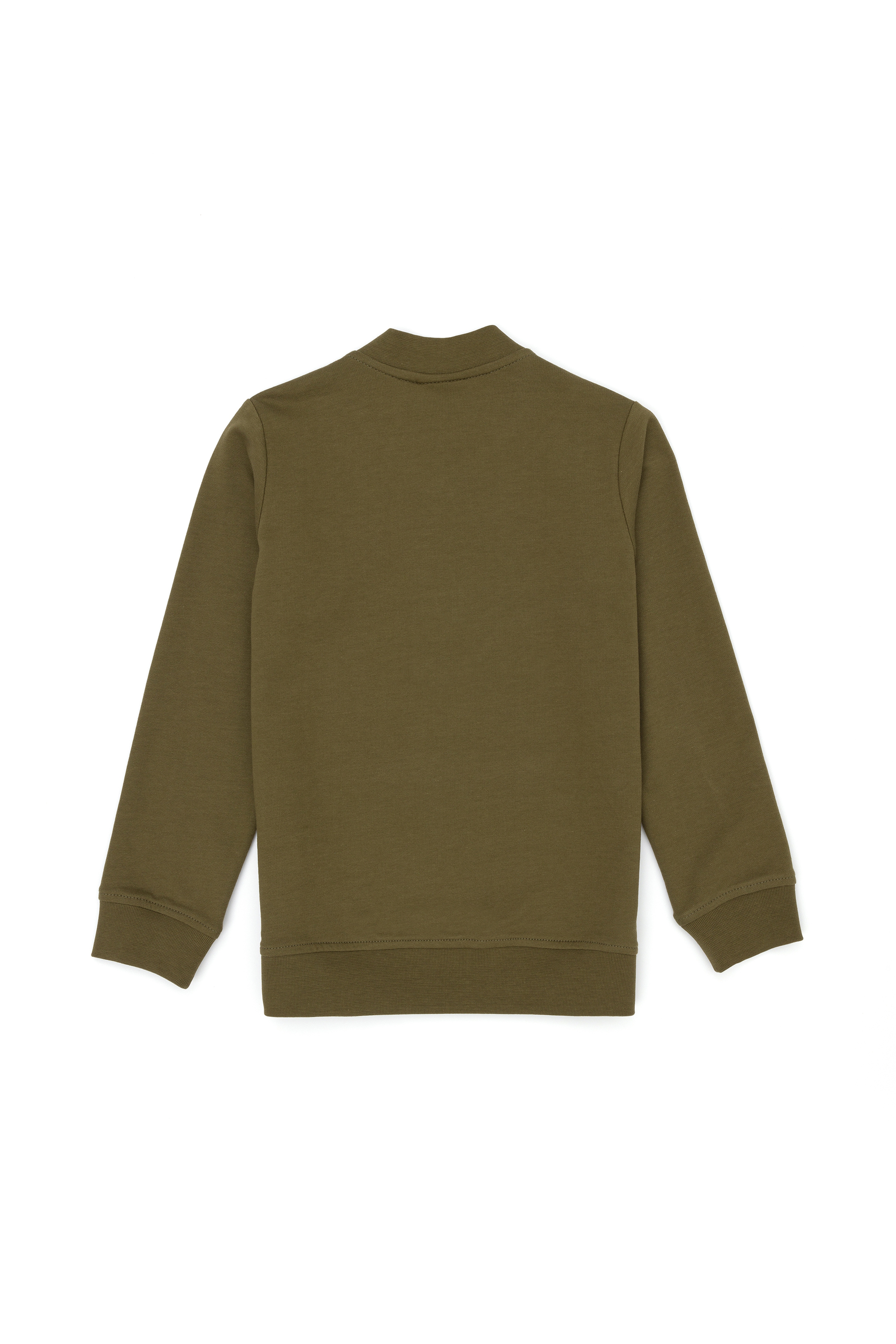 Çocuk Haki Bisiklet Yaka Sweatshirt