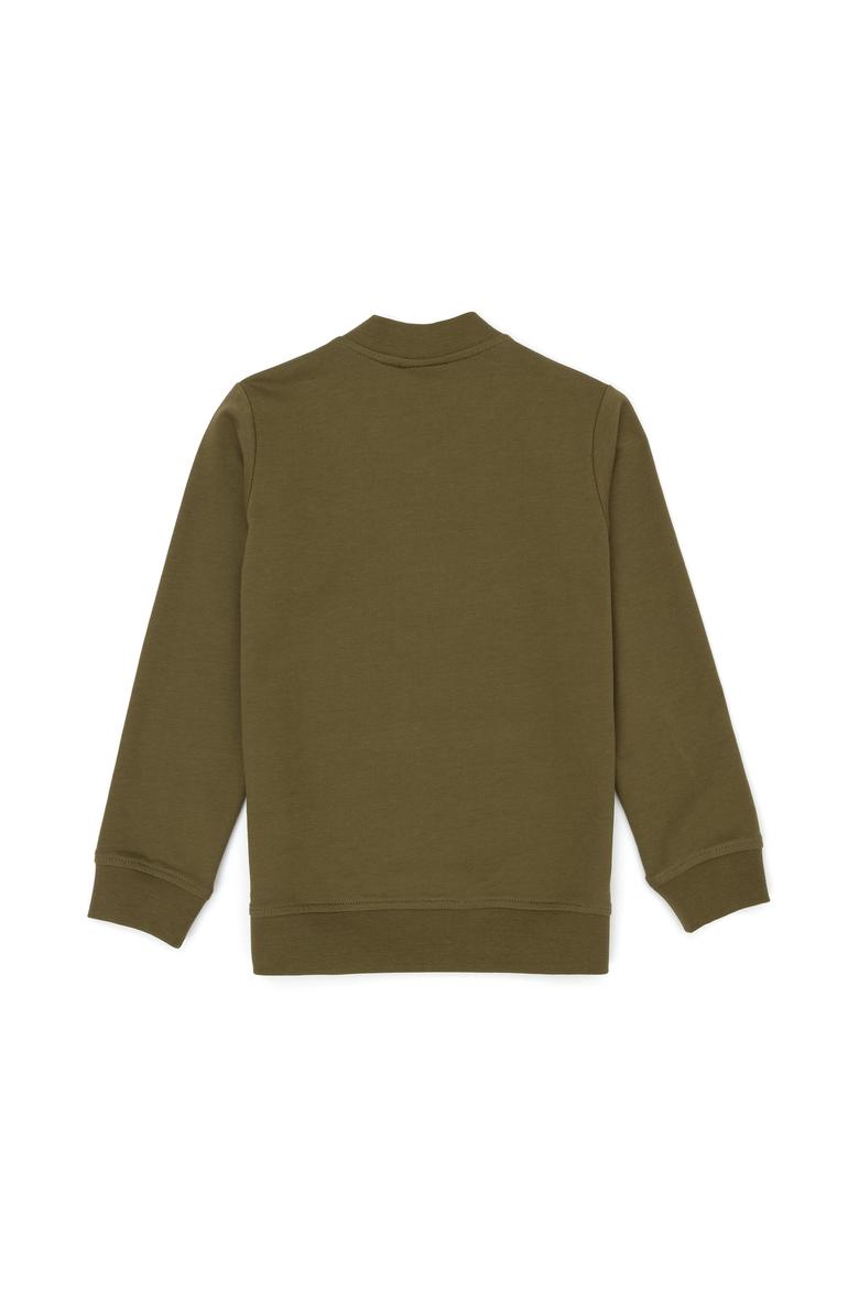 Çocuk Haki Bisiklet Yaka Sweatshirt - 50274242015