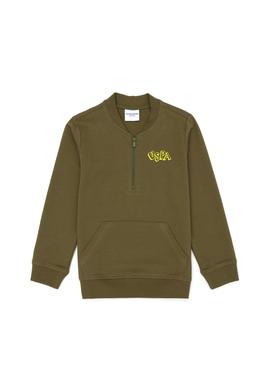 Çocuk Haki Bisiklet Yaka Sweatshirt - 50274242015