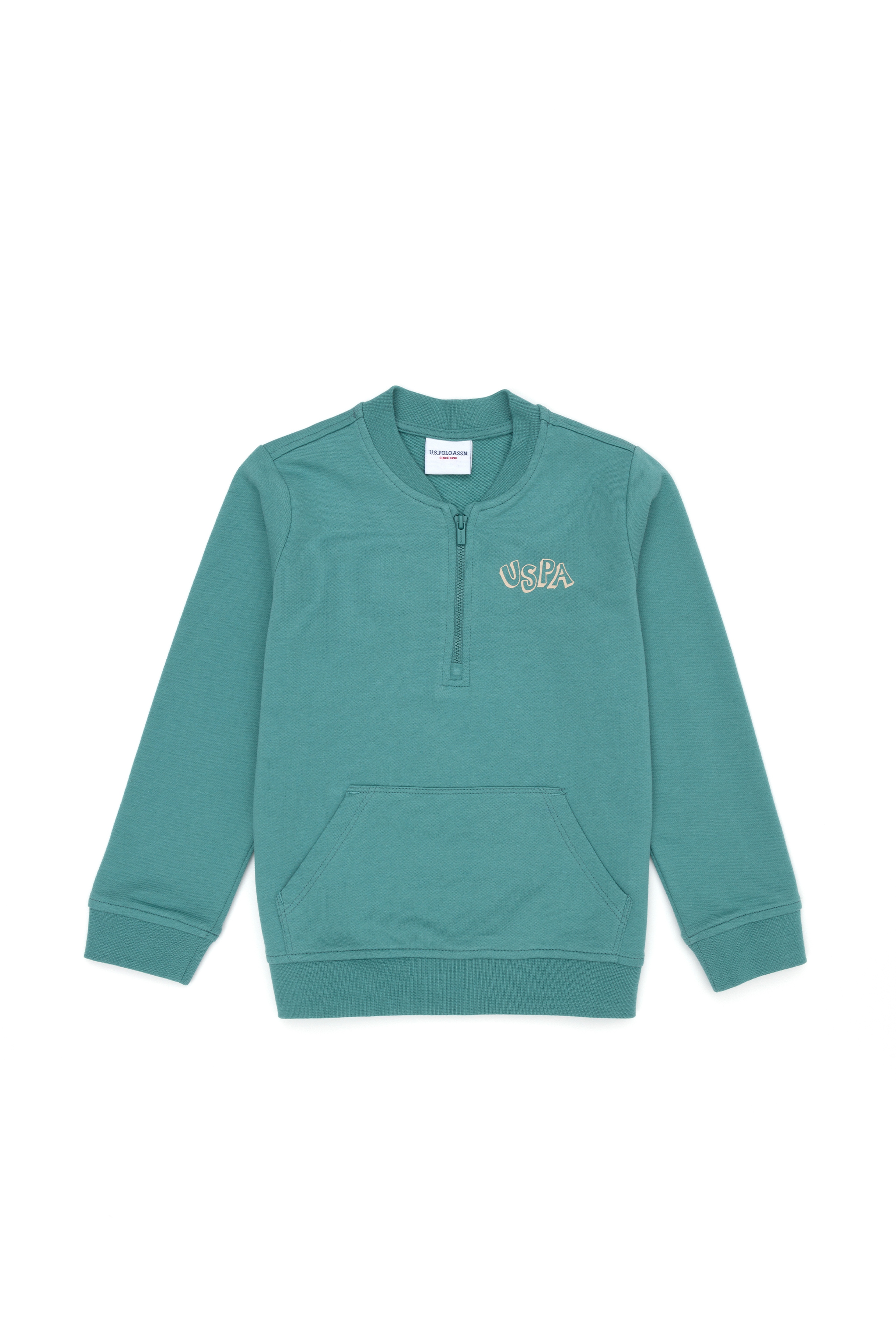 Çocuk Mint Bisiklet Yaka Sweatshirt - Image 1