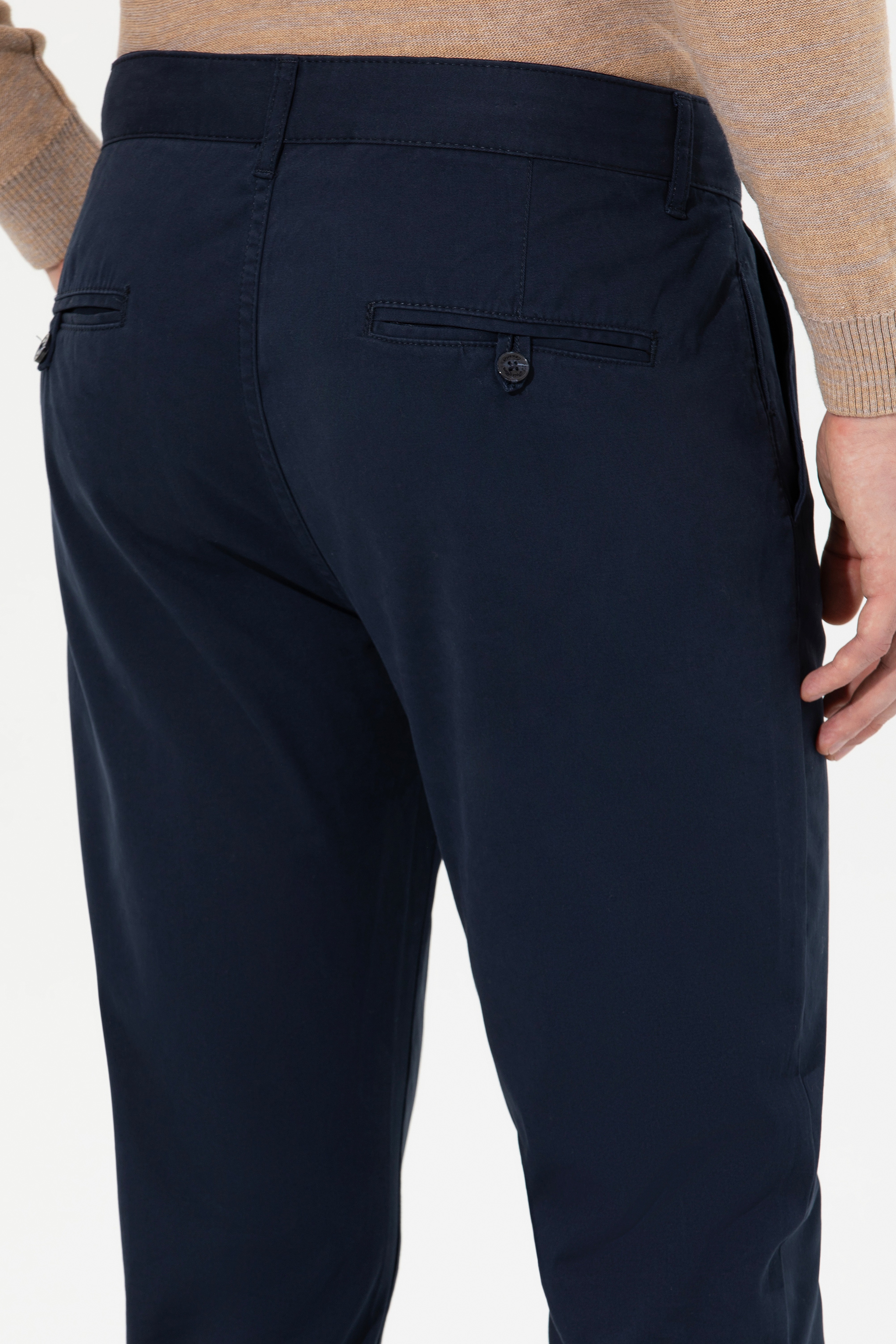 Erkek Slim Fit Lacivert Kanvas Pantolon - Image 7