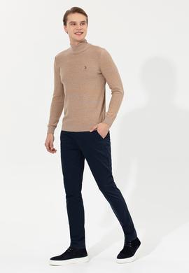 Erkek Slim Fit Lacivert Kanvas Pantolon - 50254171008
