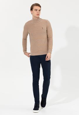 Erkek Slim Fit Lacivert Kanvas Pantolon - 50254171008