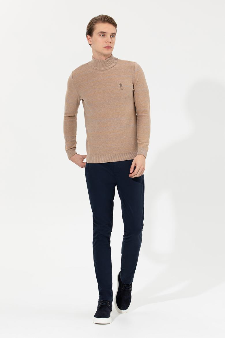 Erkek Slim Fit Lacivert Kanvas Pantolon - 50254171008