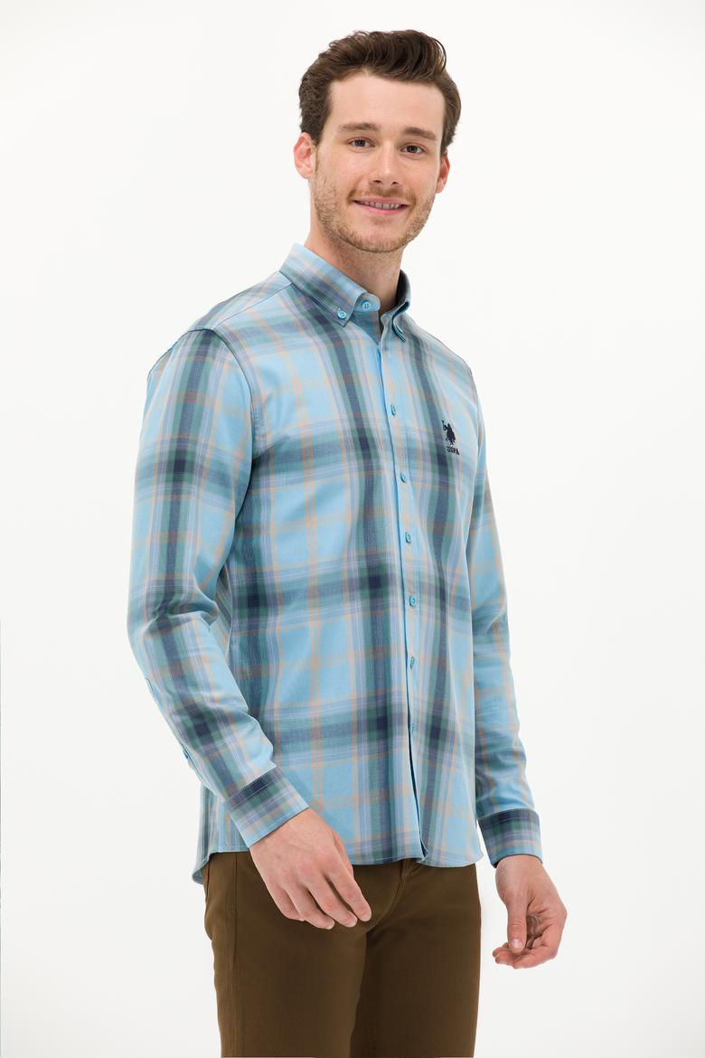 Erkek Mavi Uzun Kollu Gömlek - 50252886014