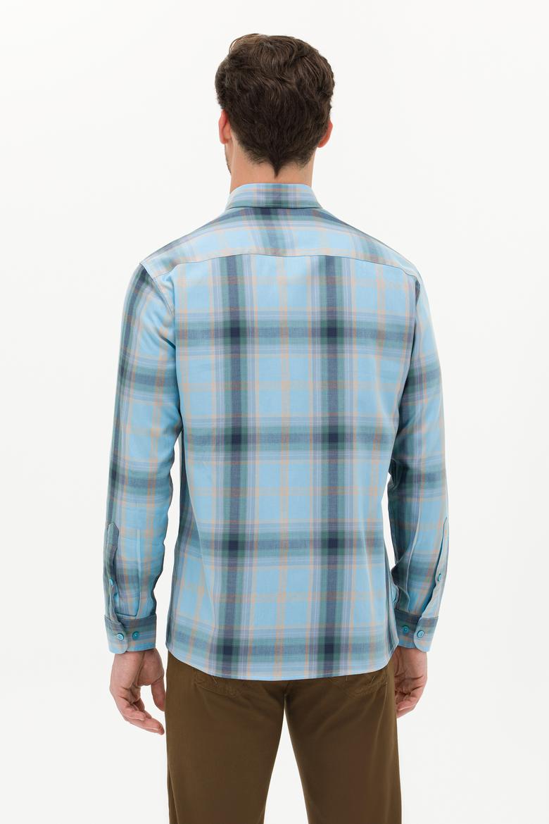 Erkek Mavi Uzun Kollu Gömlek - 50252886014