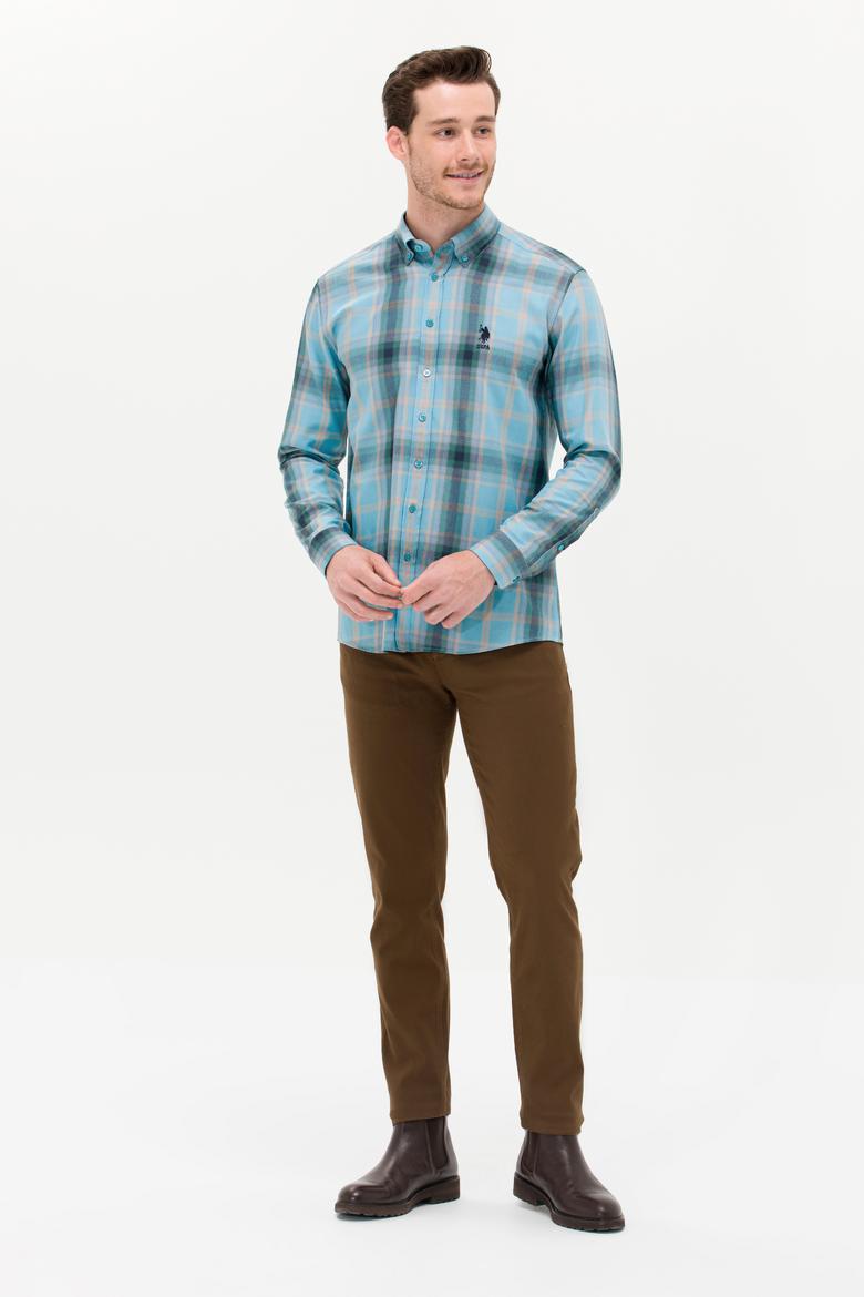 Erkek Mavi Uzun Kollu Gömlek - 50252886014