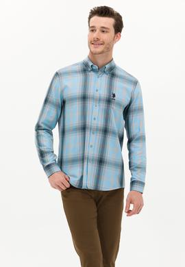 Erkek Mavi Uzun Kollu Gömlek - 50252886014