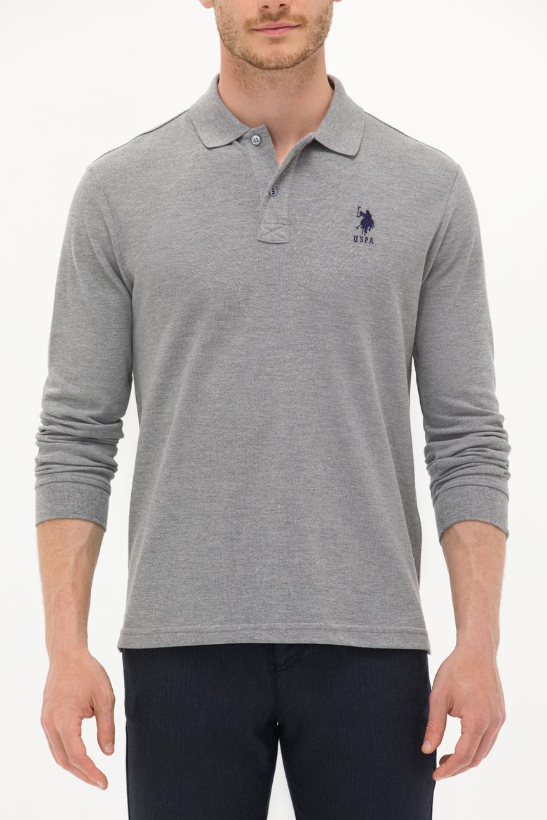 Erkek Gri Melanj Basic Sweatshirt - 50253133067