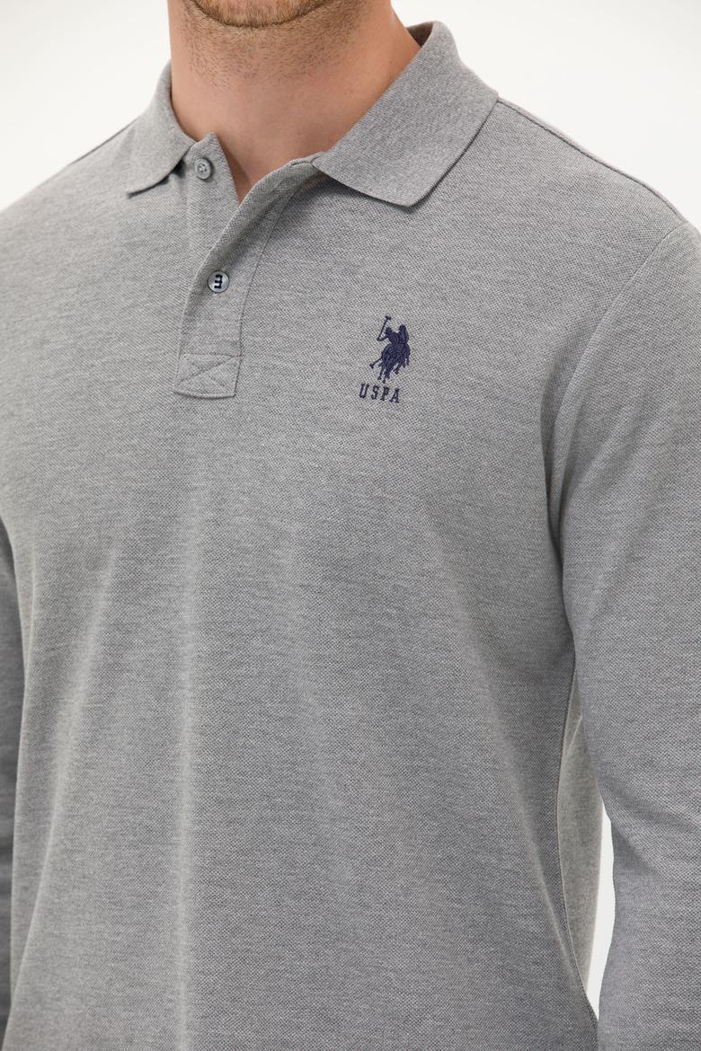 Erkek Gri Melanj Basic Sweatshirt - 50253133067