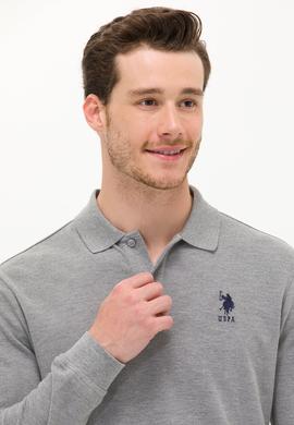 Erkek Gri Melanj Basic Sweatshirt - 50253133067