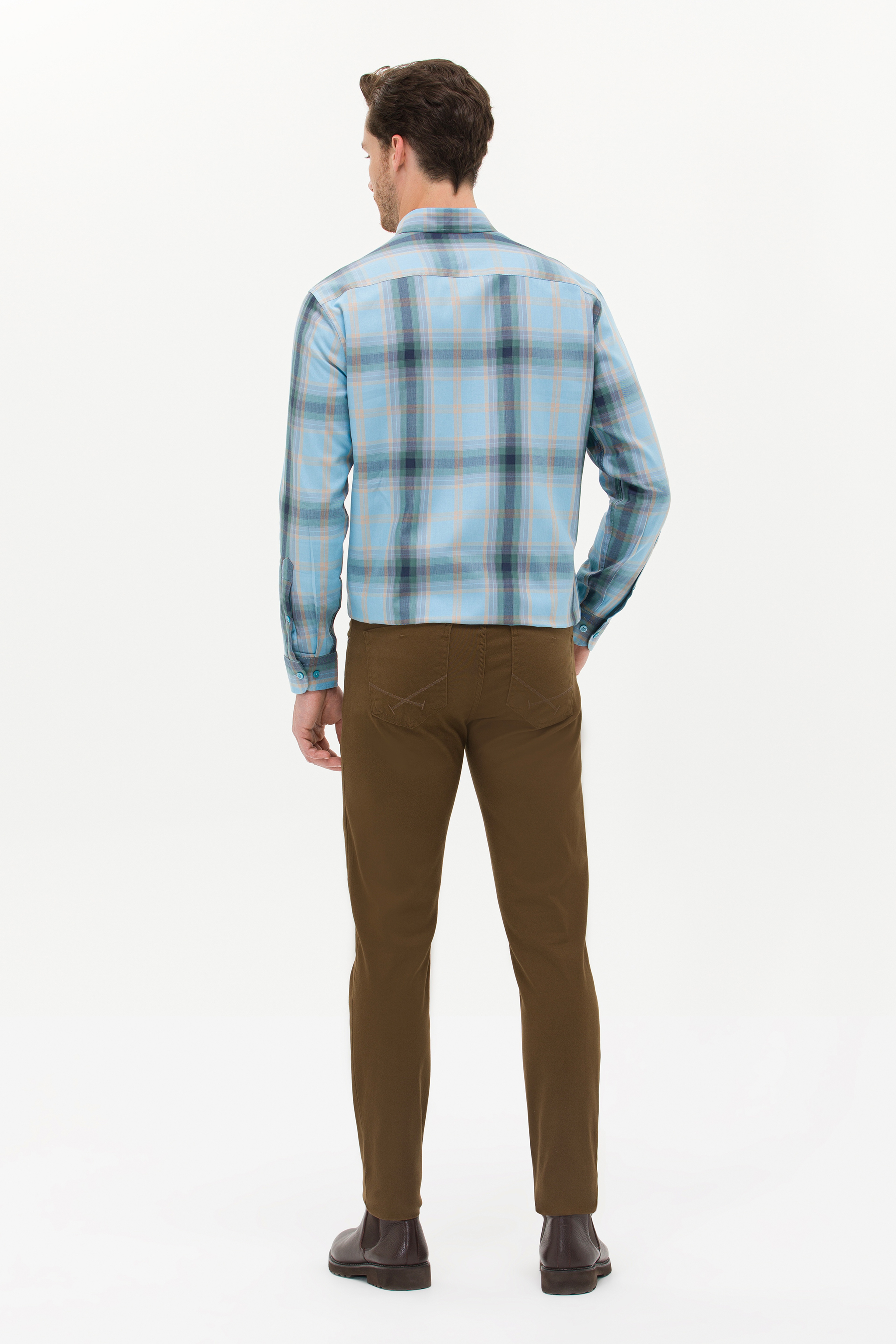 Erkek Slim Fit Coconut Kanvas Pantolon
