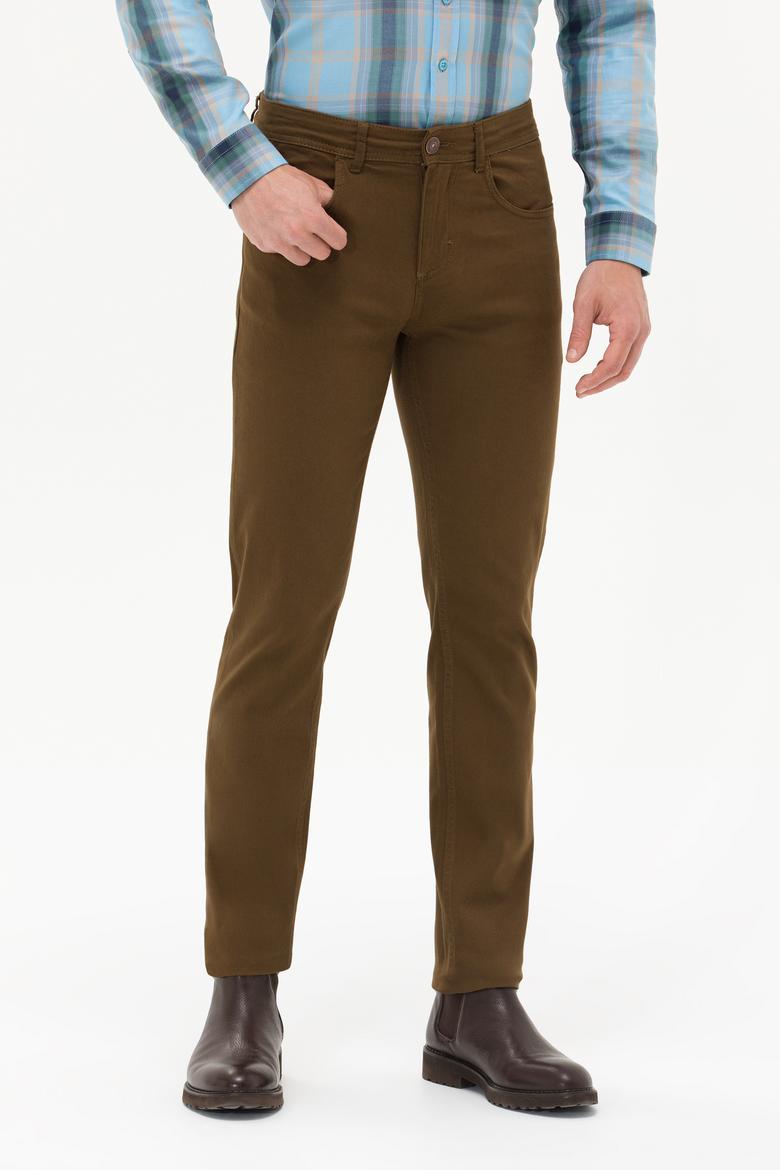Erkek Slim Fit Coconut Kanvas Pantolon - 50256593039