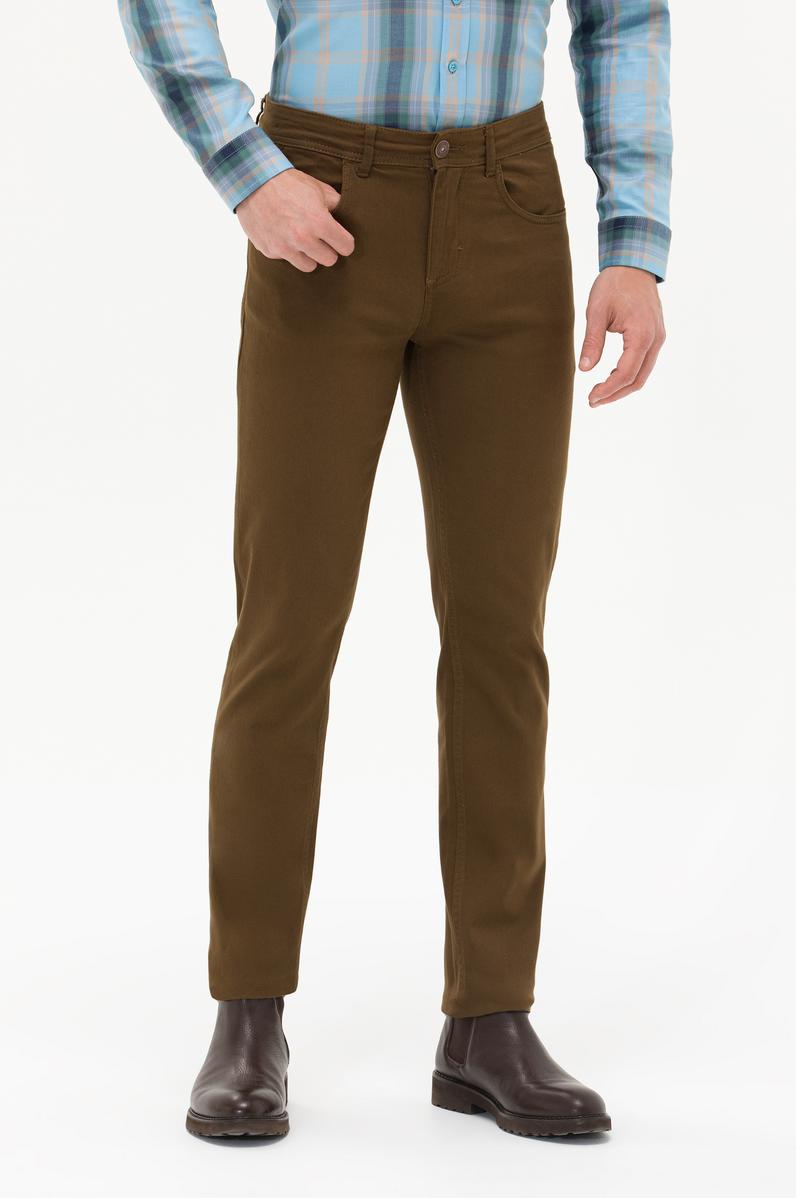 Erkek Slim Fit Coconut Kanvas Pantolon