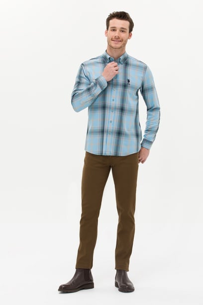 Erkek Slim Fit Coconut Kanvas Pantolon