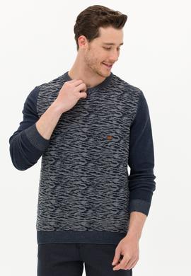 Erkek Lacivert Kazak - 50256638008