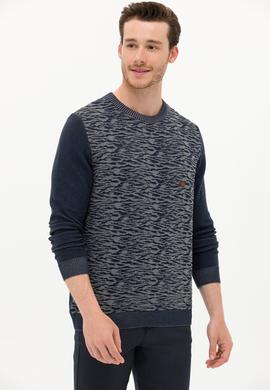 Erkek Lacivert Kazak - 50256638008