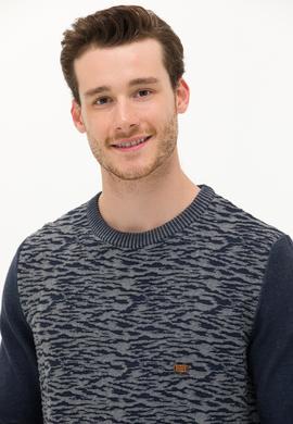 Erkek Lacivert Kazak - 50256638008