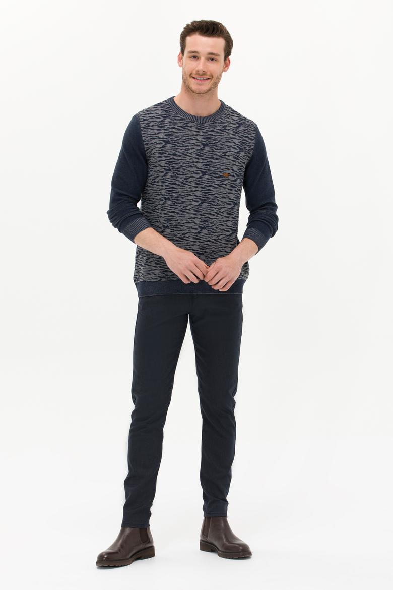 Erkek Lacivert Kazak - 50256638008