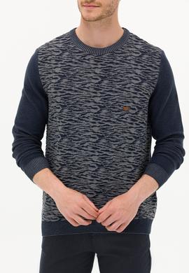 Erkek Lacivert Kazak - 50256638008