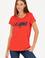 Kadın Kırmızı Bisiklet Yaka Tişört