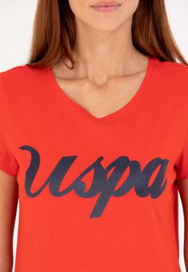 Kadın Kırmızı Bisiklet Yaka Tişört - 50265676053