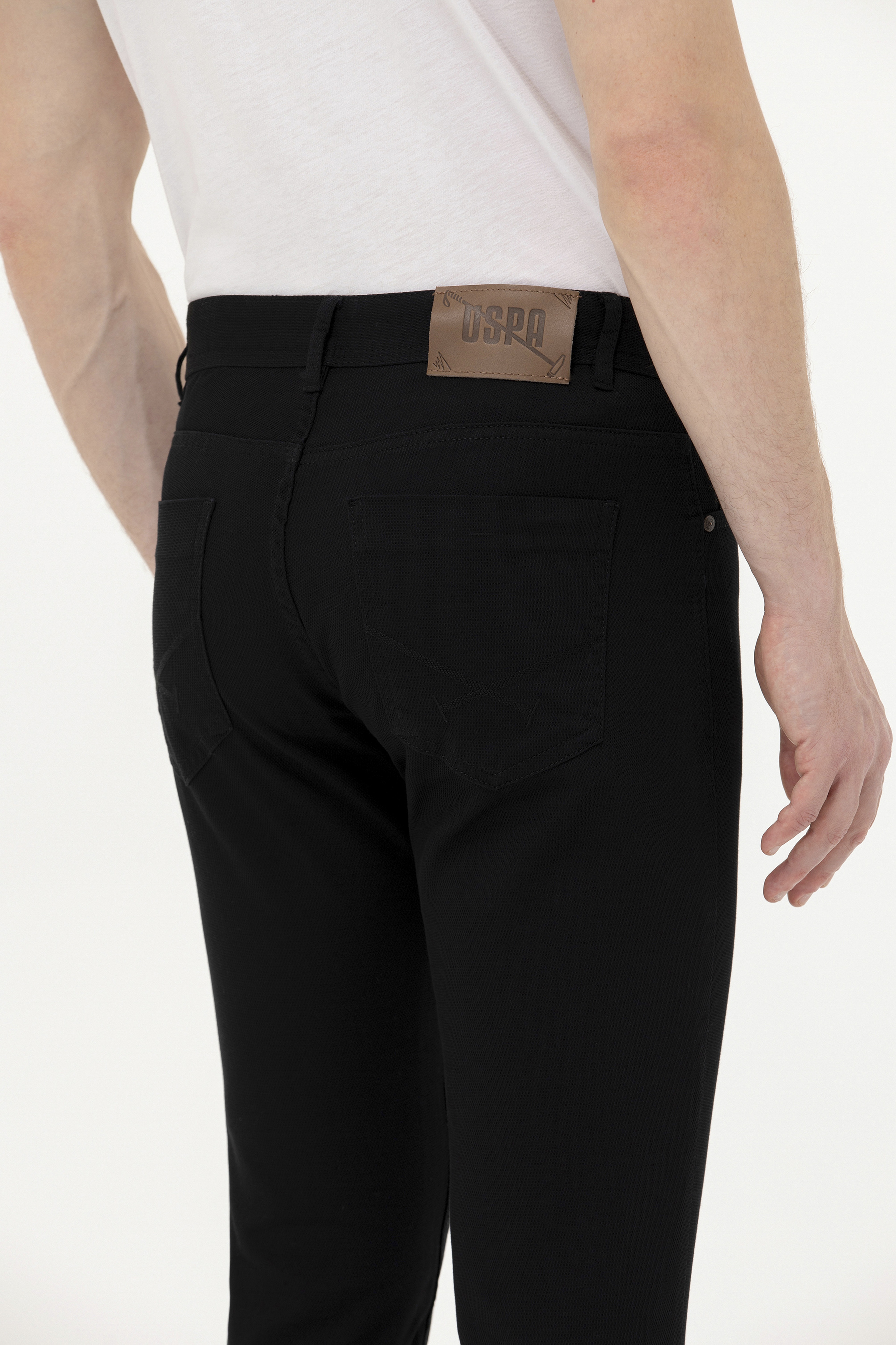 Erkek Slim Fit Siyah Kanvas / Chino Pantolon - Image 7