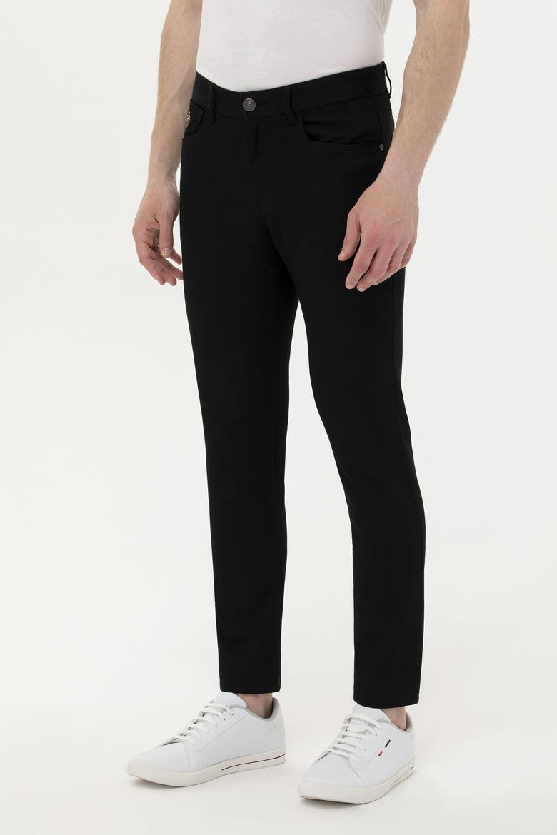 Erkek Siyah Kanvas / Chino Pantolon - 50266049005