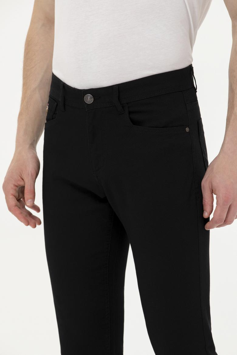 Erkek Siyah Kanvas / Chino Pantolon - 50266049005