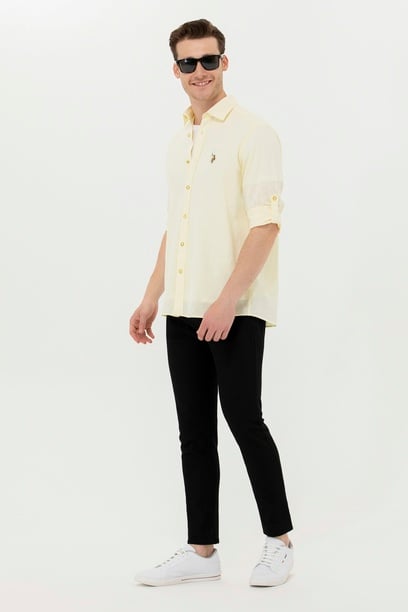 Erkek Slim Fit Siyah Kanvas / Chino Pantolon