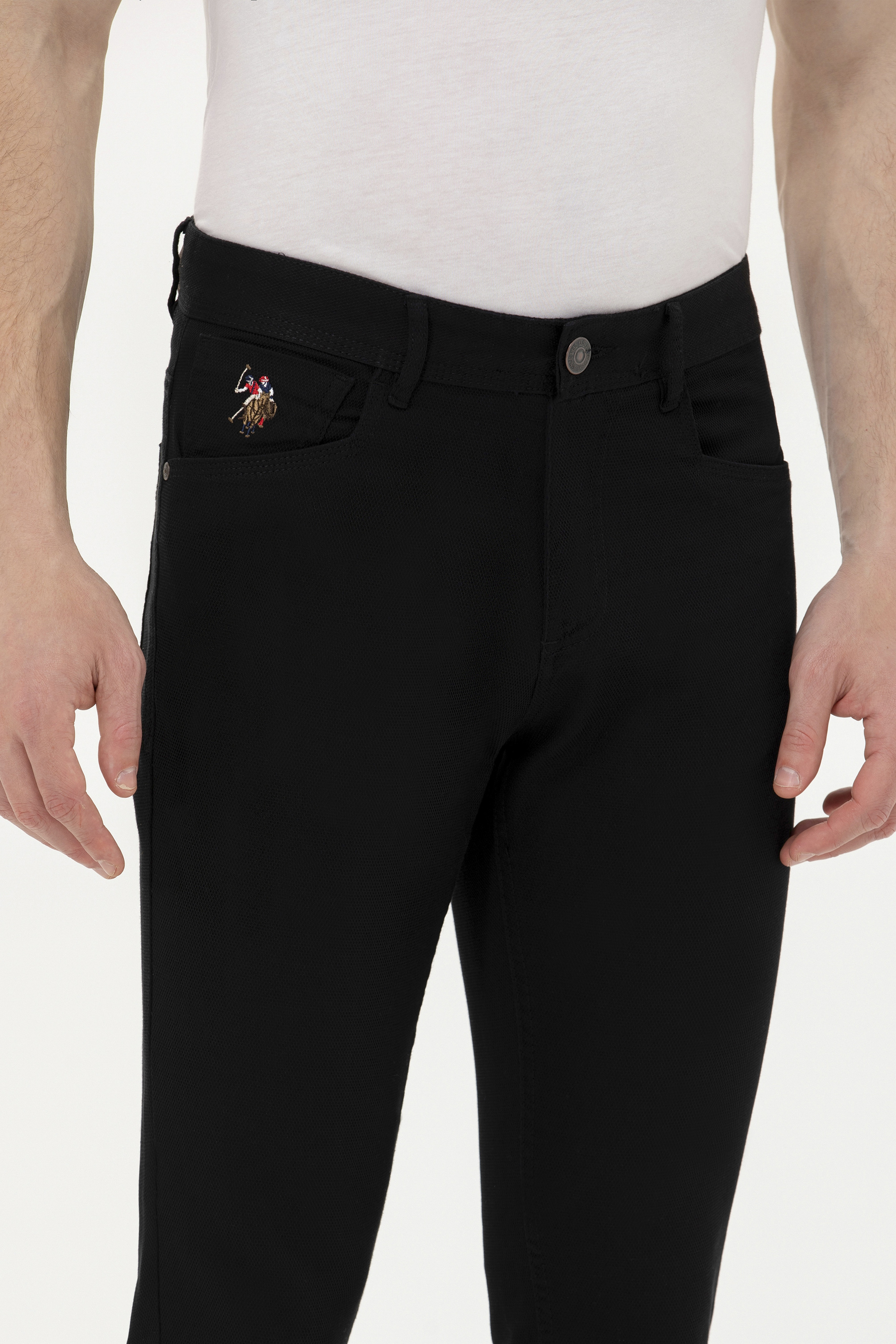 Erkek Slim Fit Siyah Kanvas / Chino Pantolon - Image 5