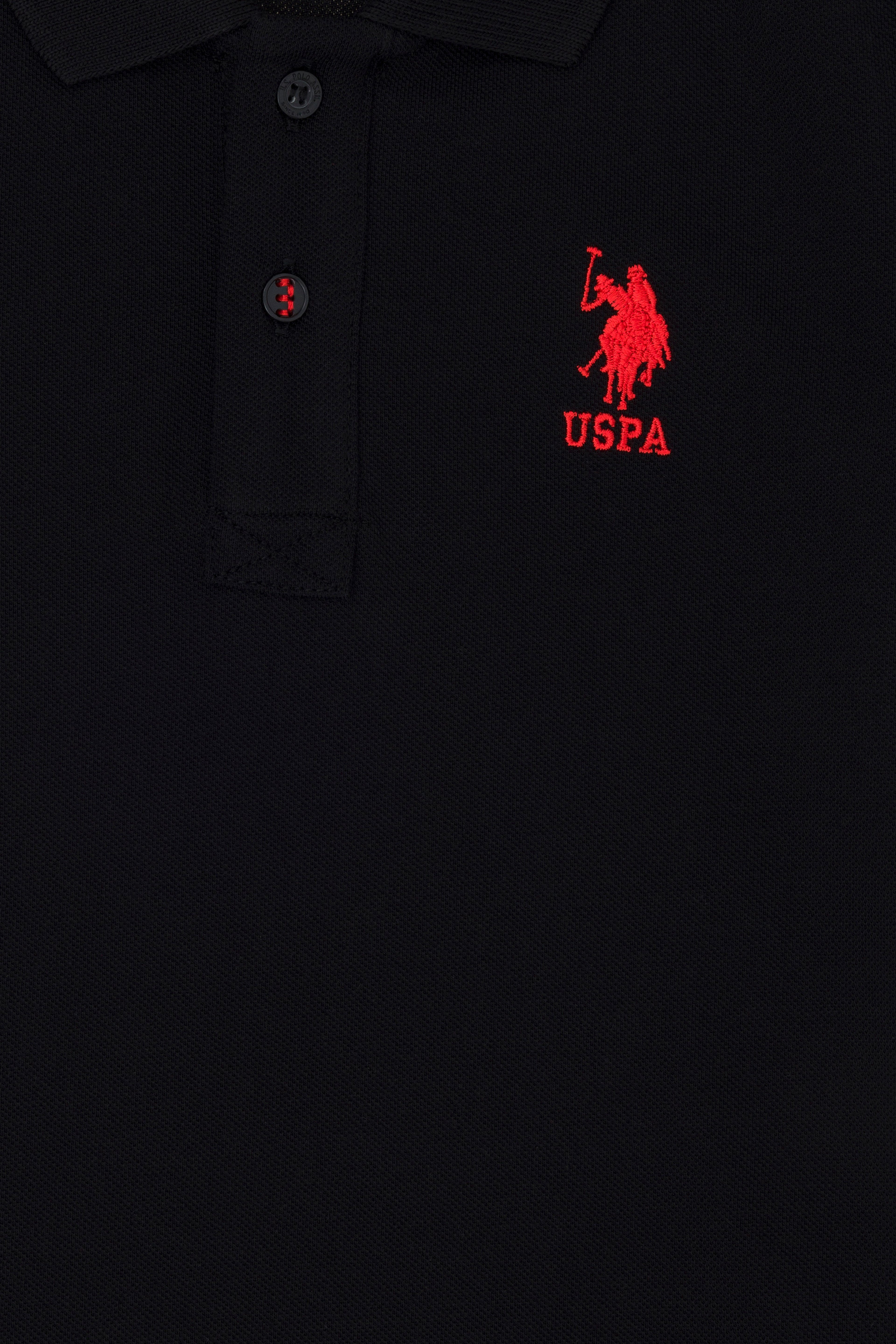 Erkek Çocuk Siyah Basic Polo Yaka Tişört