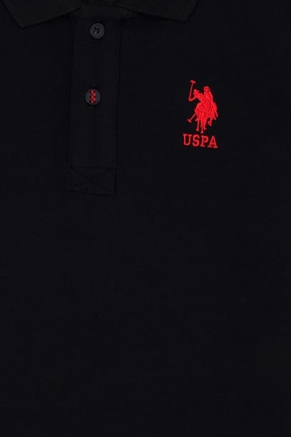 Erkek Çocuk Siyah Basic Polo Yaka Tişört