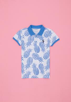 Erkek Çocuk Kobalt Mavi Polo Yaka Tişört - 50278147055