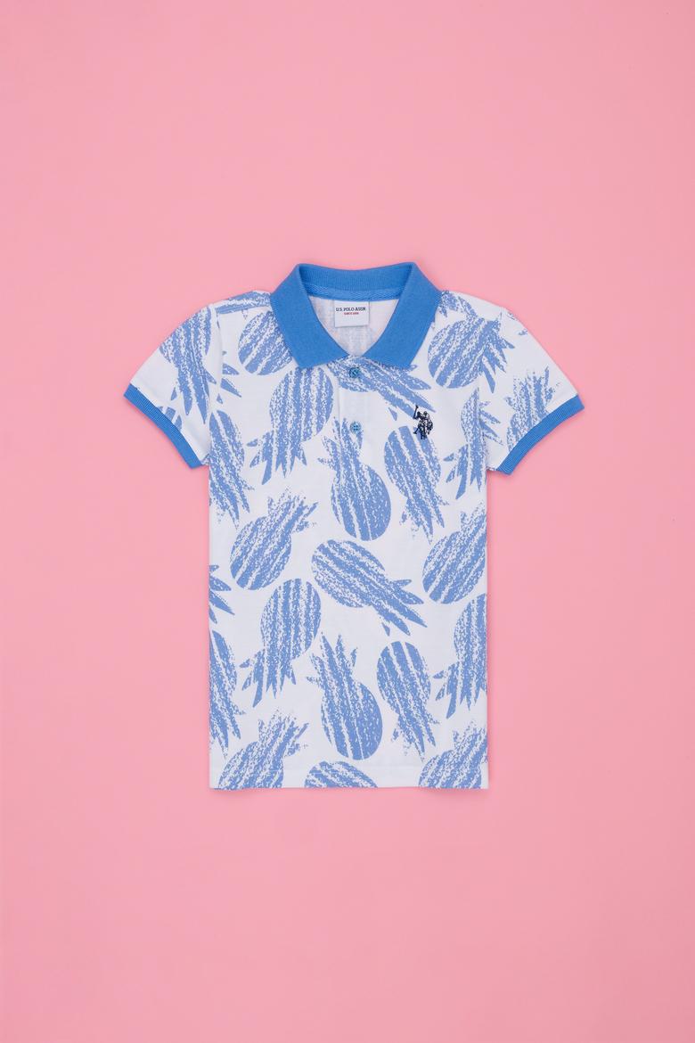 Erkek Çocuk Kobalt Mavi Polo Yaka Tişört