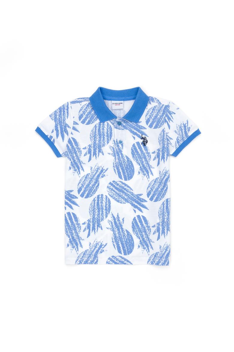 Erkek Çocuk Kobalt Mavi Polo Yaka Tişört - 50278147055