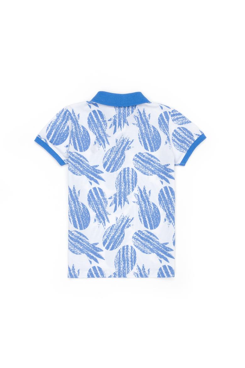 Erkek Çocuk Kobalt Mavi Polo Yaka Tişört - 50278147055