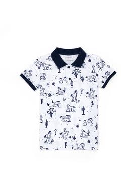Erkek Çocuk Beyaz Polo Yaka Tişört - 50278153036