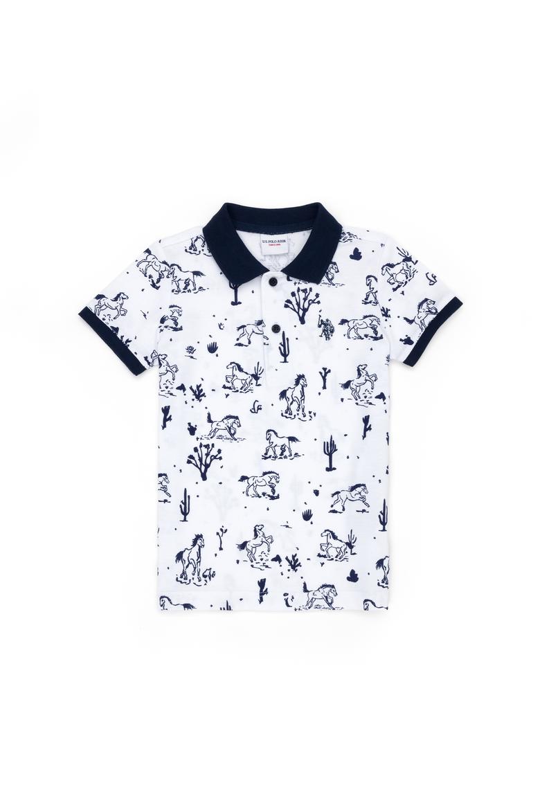 Erkek Çocuk Beyaz Polo Yaka Tişört - 50278153036