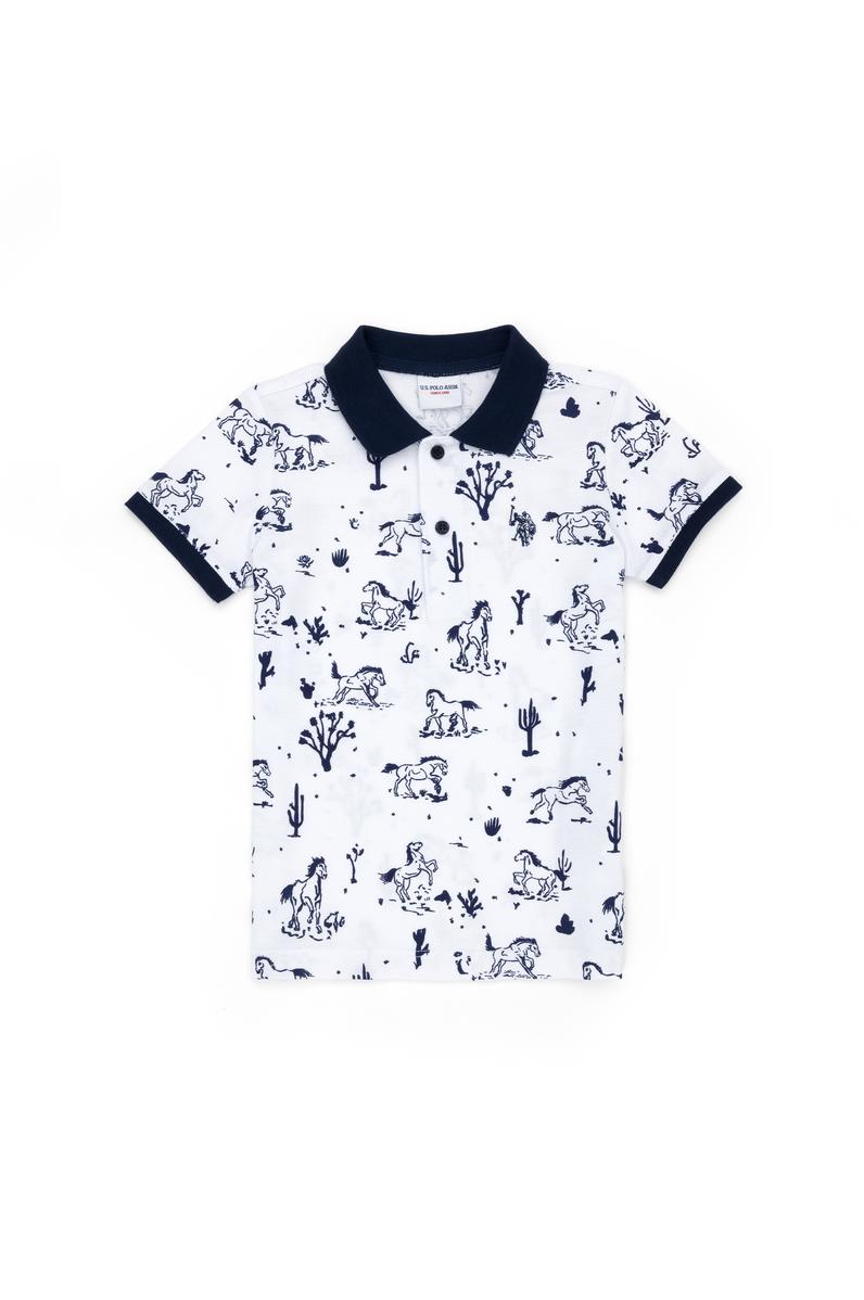 Erkek Çocuk Beyaz Polo Yaka Tişört