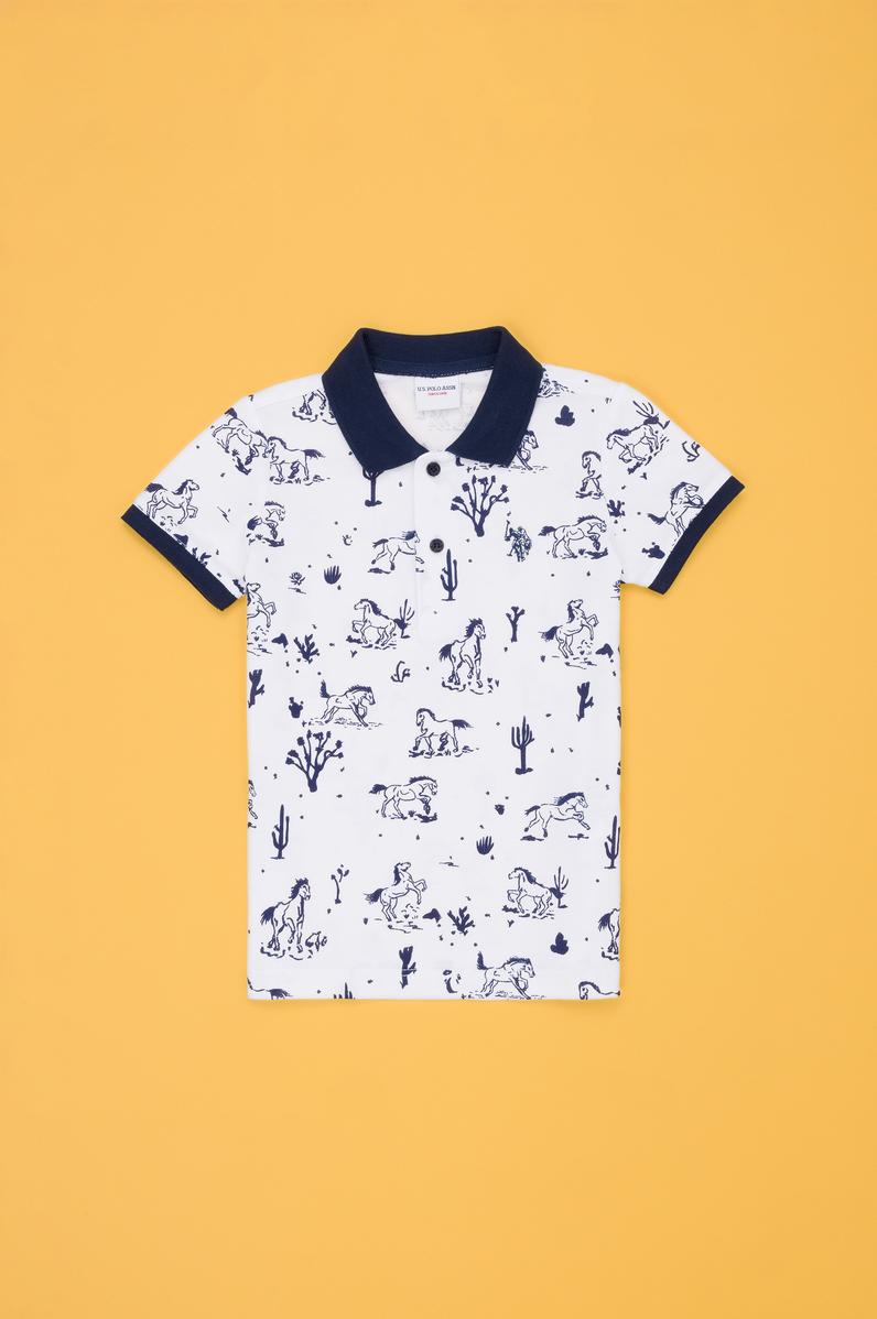 Erkek Çocuk Beyaz Polo Yaka Tişört