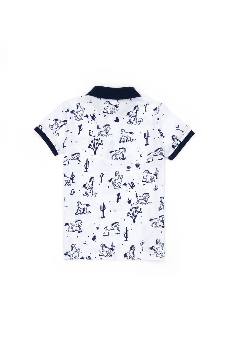 Erkek Çocuk Beyaz Polo Yaka Tişört - 50278153036