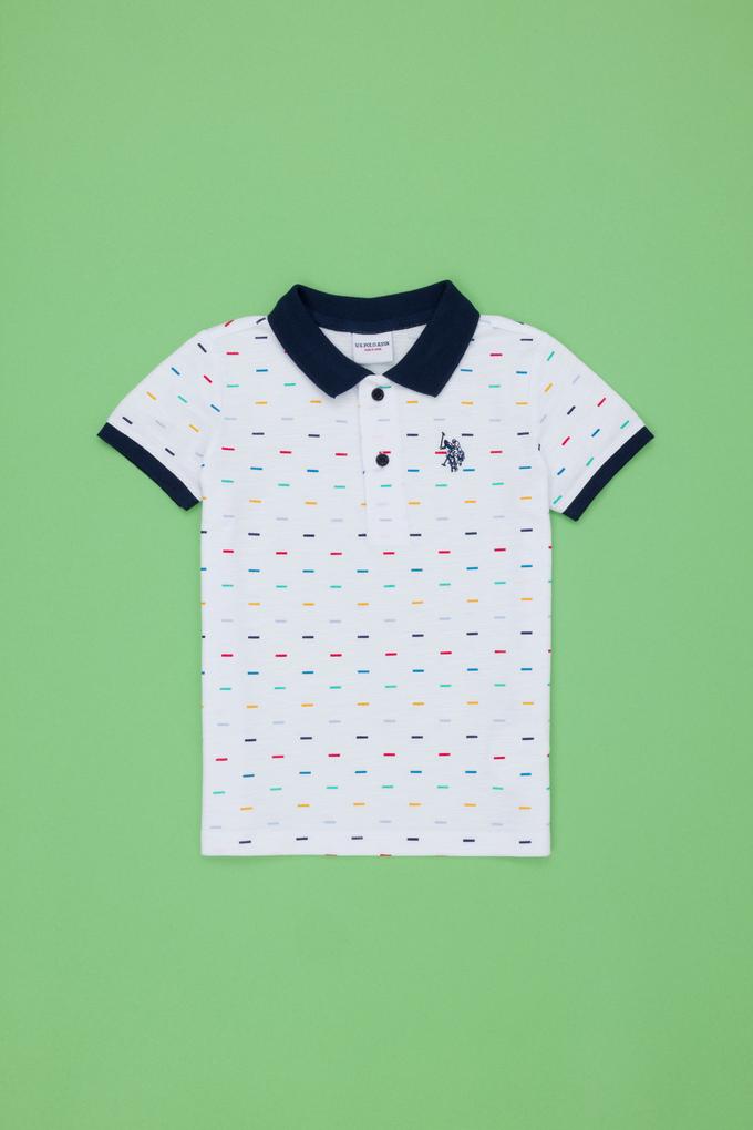 Erkek Çocuk Beyaz Polo Yaka Tişört