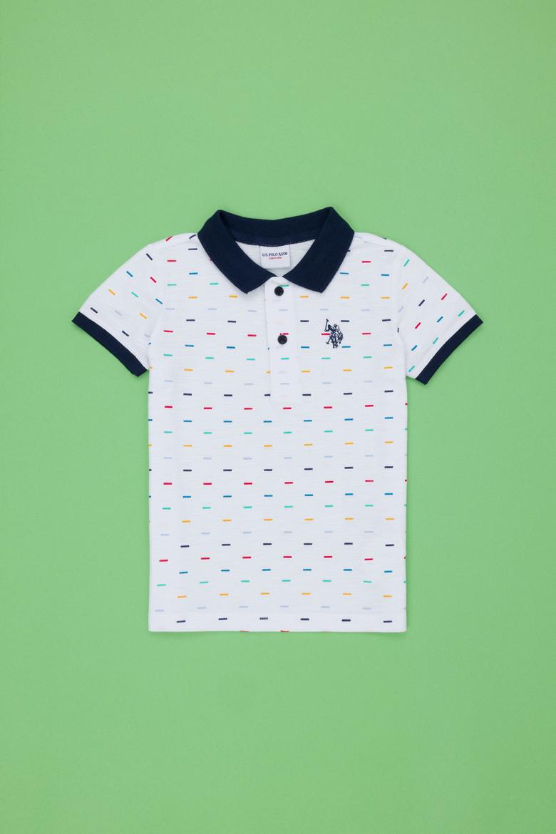 Erkek Çocuk Beyaz Polo Yaka Tişört