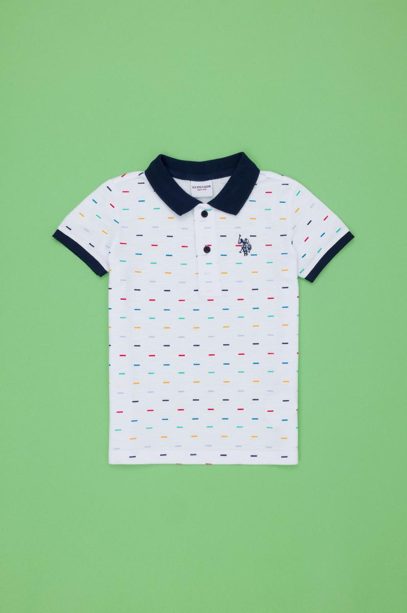 Erkek Çocuk Beyaz Polo Yaka Tişört