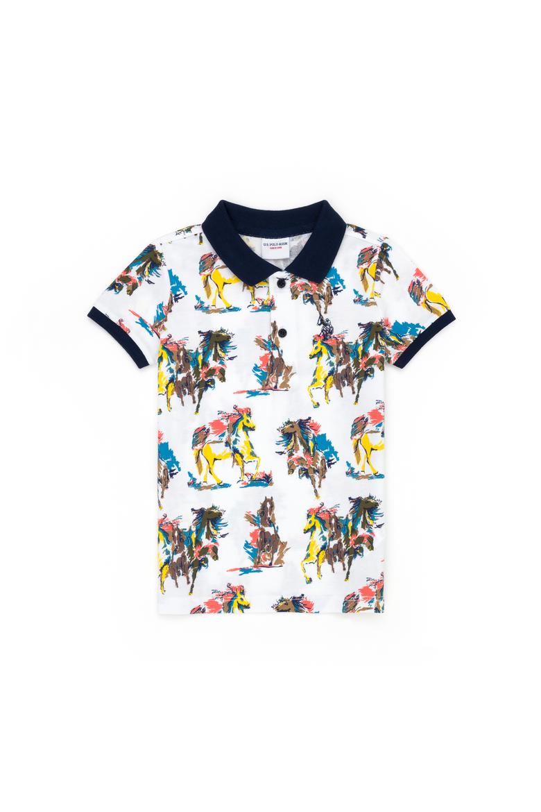 Erkek Çocuk Beyaz Polo Yaka Tişört - 50278162053