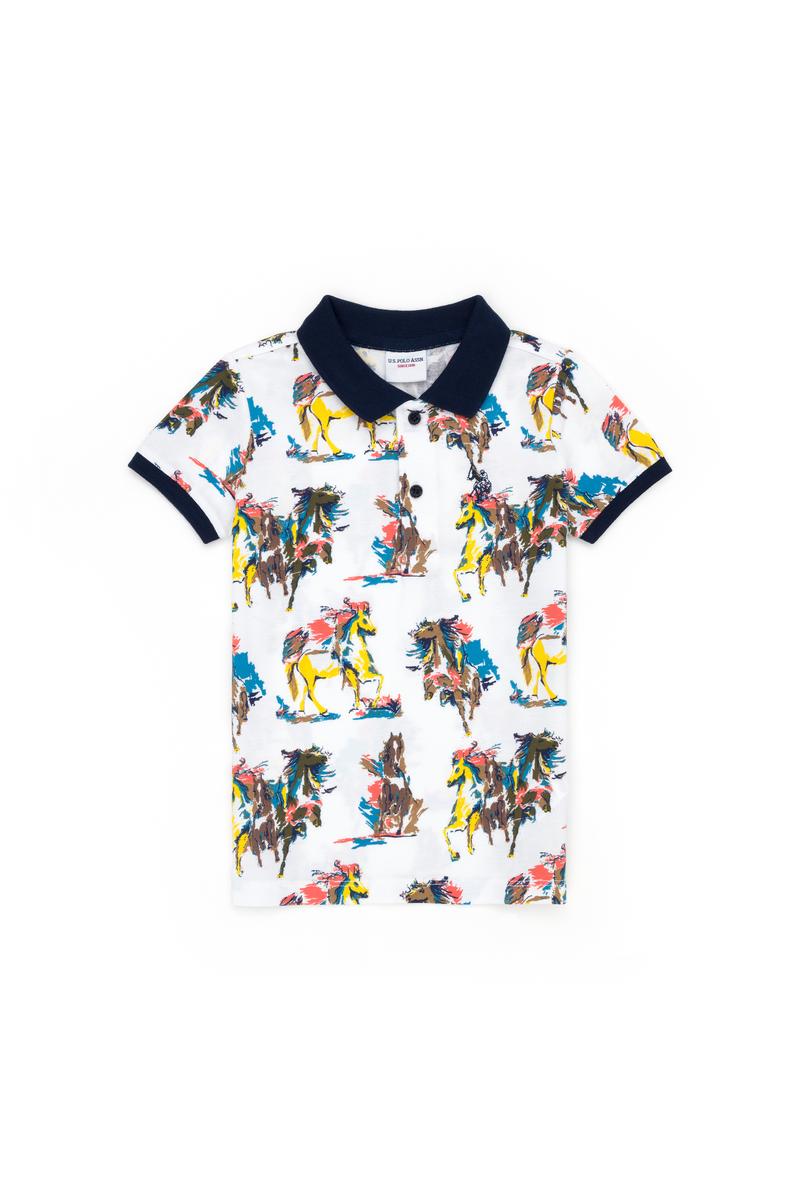 Erkek Çocuk Beyaz Polo Yaka Tişört