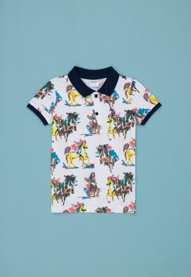 Erkek Çocuk Beyaz Polo Yaka Tişört - 50278162053